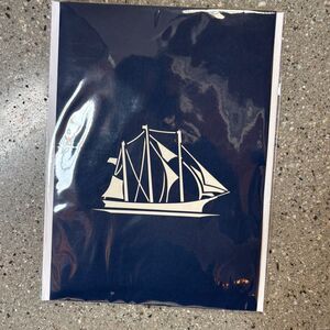 Lovepop Navy Blue Sailing Clipper Ship Pop Up Greeting Card New in Sleeve